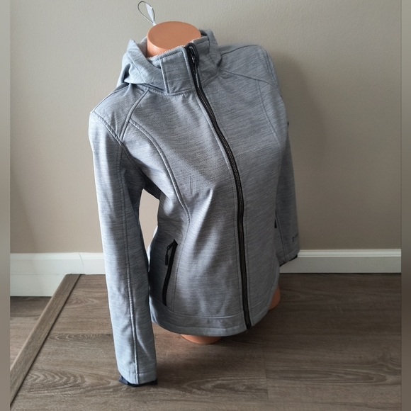 Light Blue Utility Jacket with Fitted Style and Stand-Up Collar - Picture 7 of 14